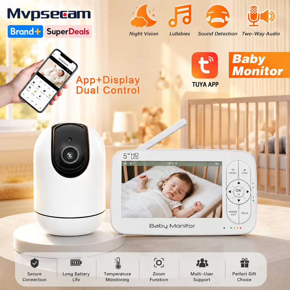 Audio Detect Music - Monitor Bayi WiFi Pintar Layar LCD