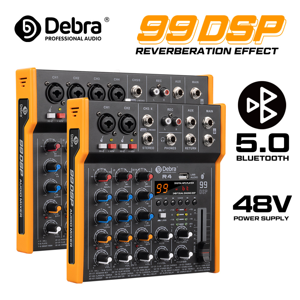 Audio Music Live - Debra R4/R6 Mixer Multi-Audio 6 Saluran