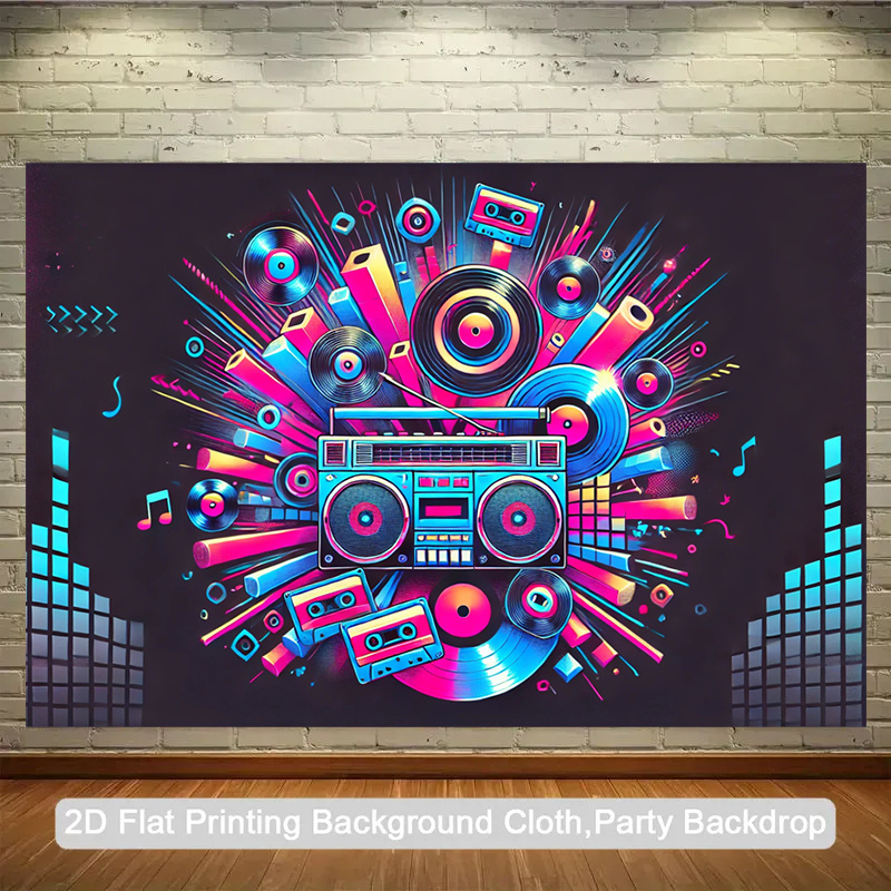 Audio Music In Background - Produk 2D datar, 1 bagian. Kotak