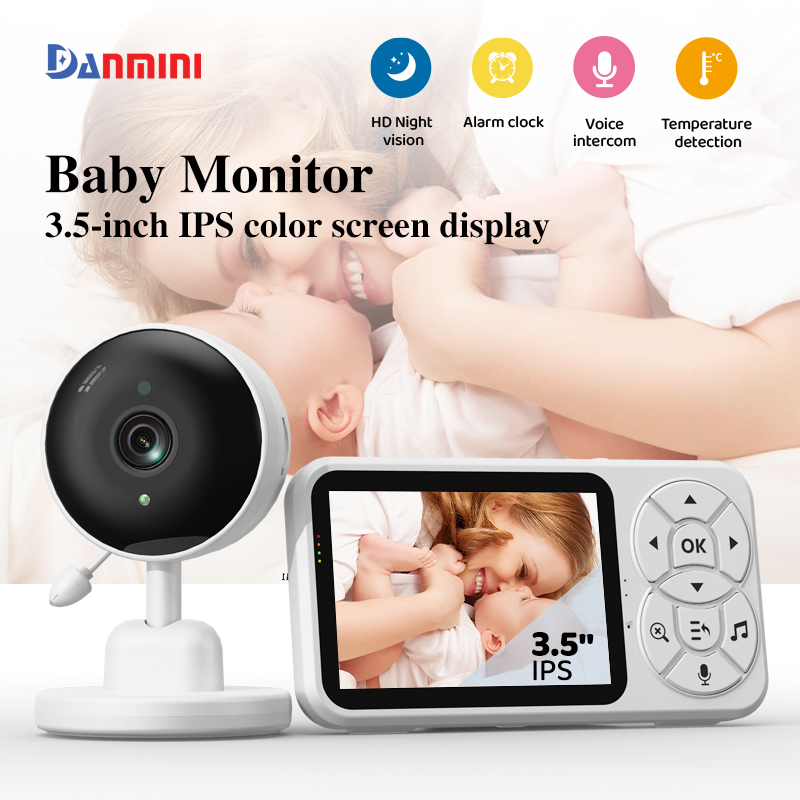 Audio Detect Music - Danmini Monitor Bayi 3,5 inci Tampilan