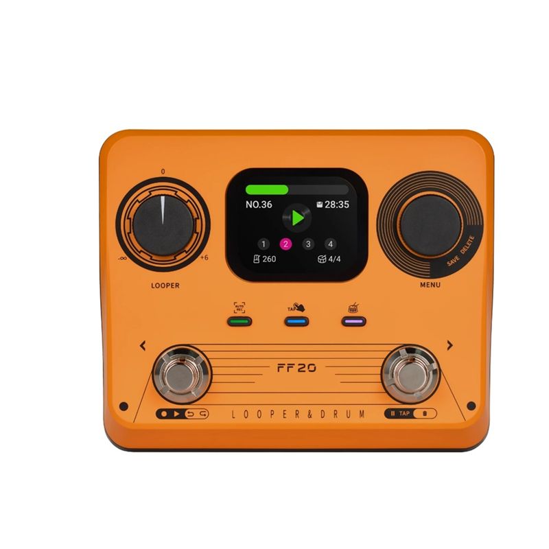 Looper Pedal Guitar - FF20 Stereo Dual Footswitch Looper Drum