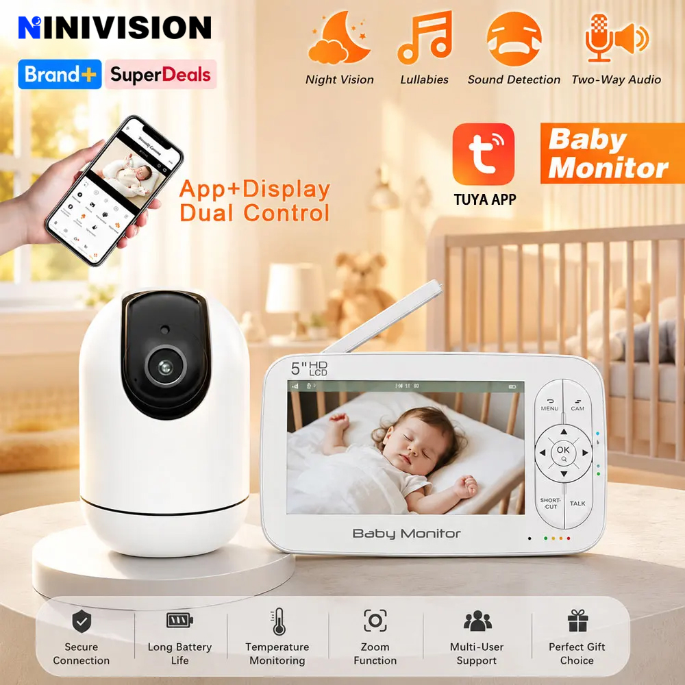 Audio Detect Music - Monitor Bayi WiFi Pintar Layar LCD