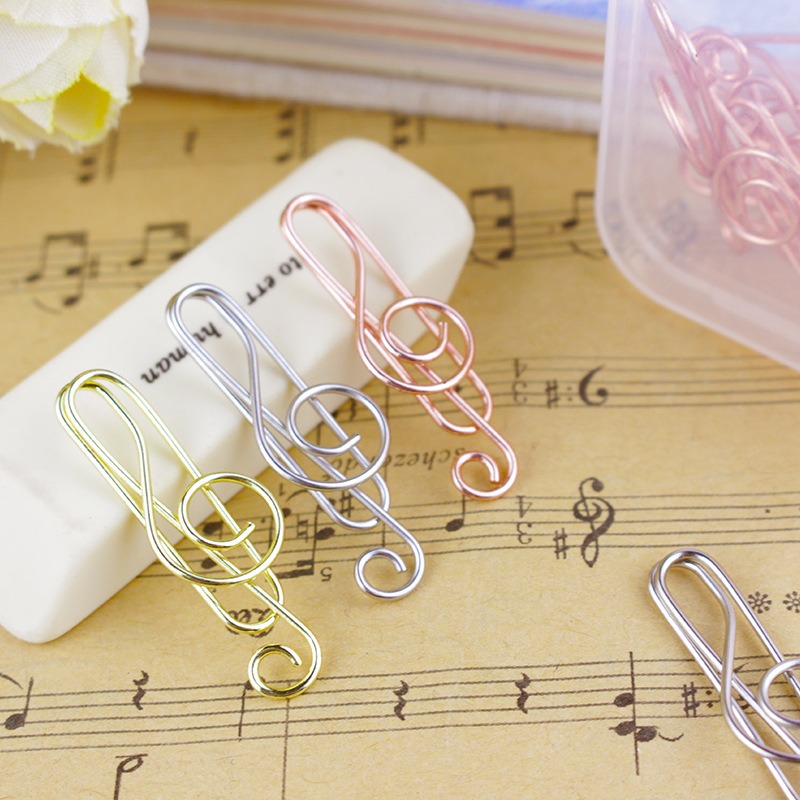 Audio Music Notes - 10 buah/kotak catatan musik berbentuk klip