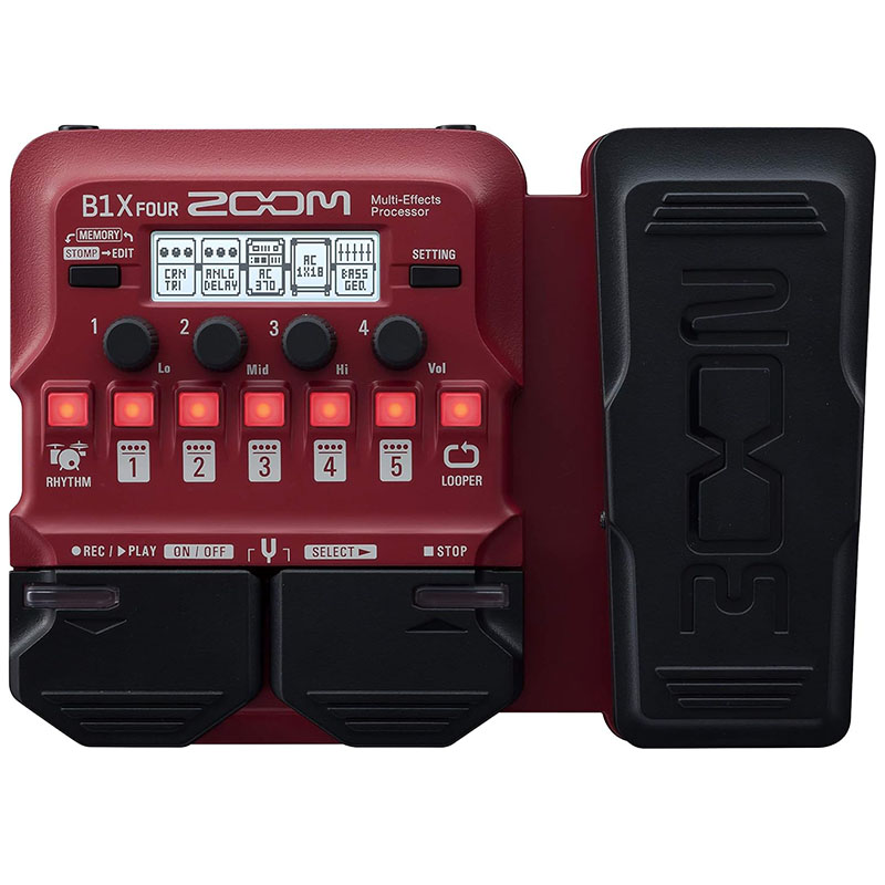Looper Pedal Guitar - ZOOM B1X FOUR Prosesor Multi-Efek Bass