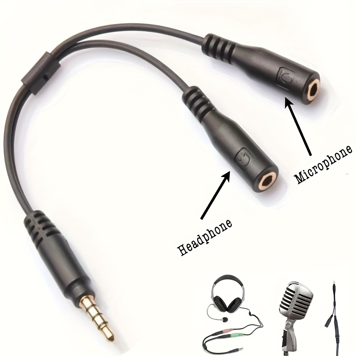 Audio Music Splitter - Audio Stereo 3.5mm 1 laki-laki ke
