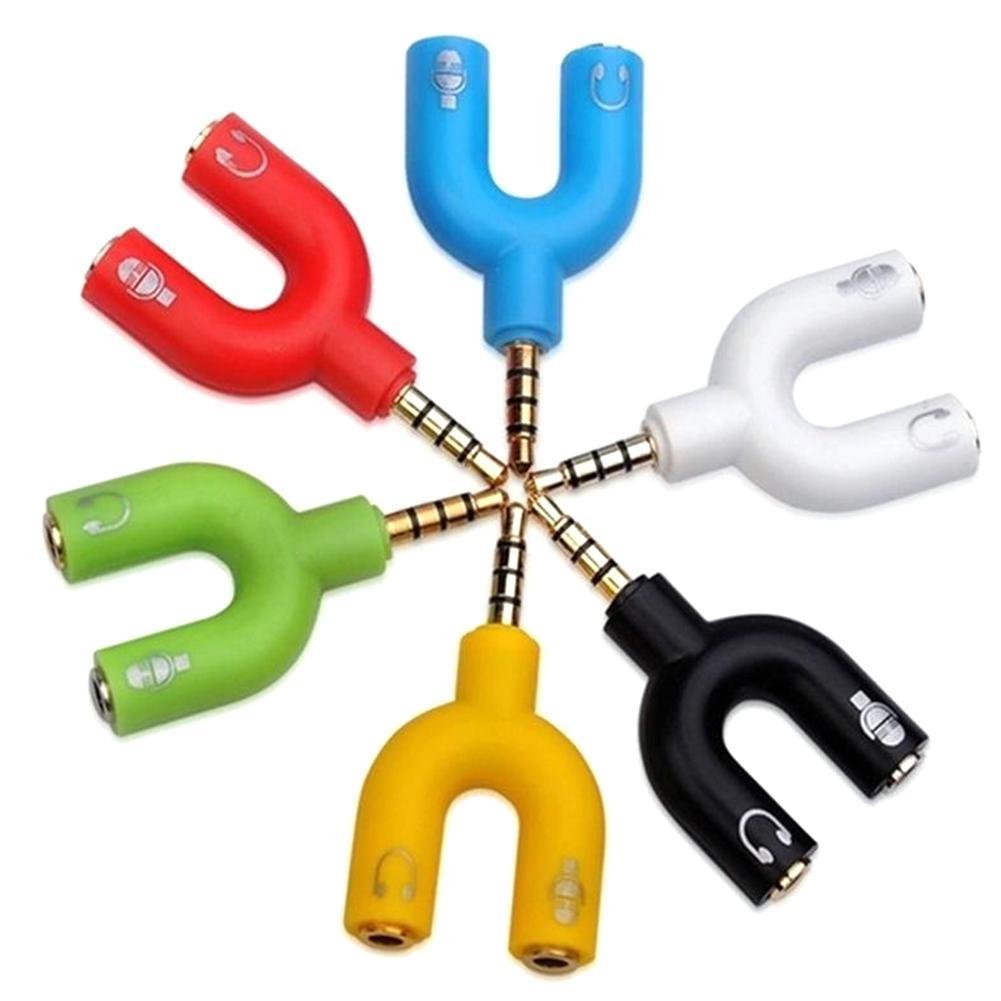 Audio Music Splitter - 1 Buah Adaptor Tipe U Ganda
