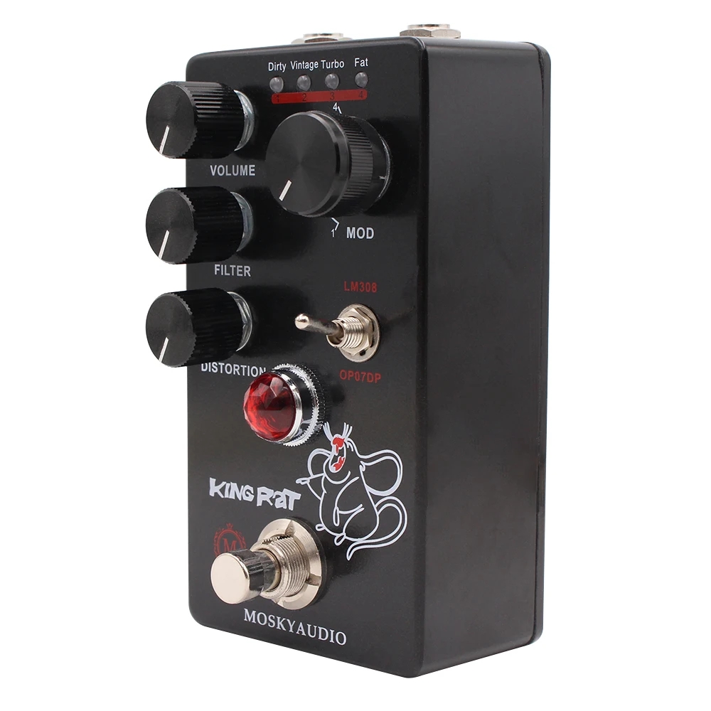 Looper Pedal Guitar - Mosky KING RAT Pedal Efek Distorsi