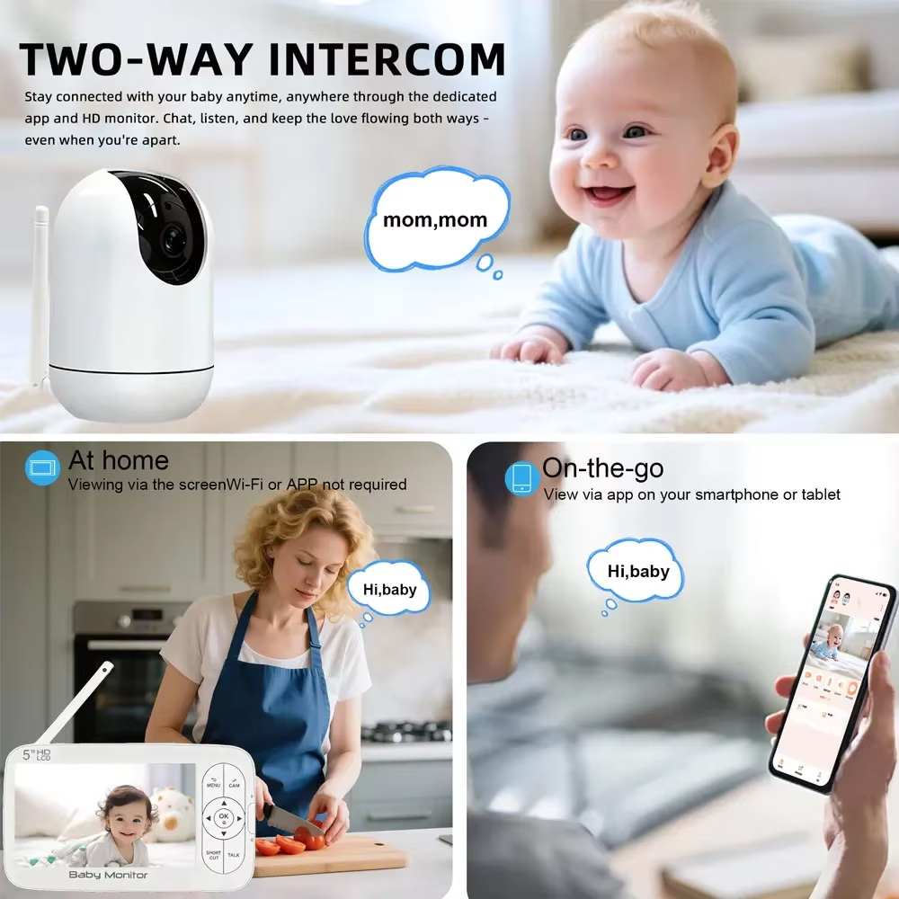 Monitor Bayi WiFi Pintar Layar - Audio Detect Music ulasan dan harga