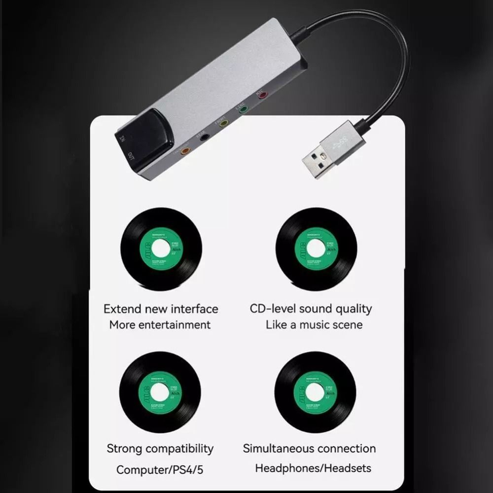Kartu Suara USB Baru 7.1 5.1 S - Audio Music Live ulasan dan harga