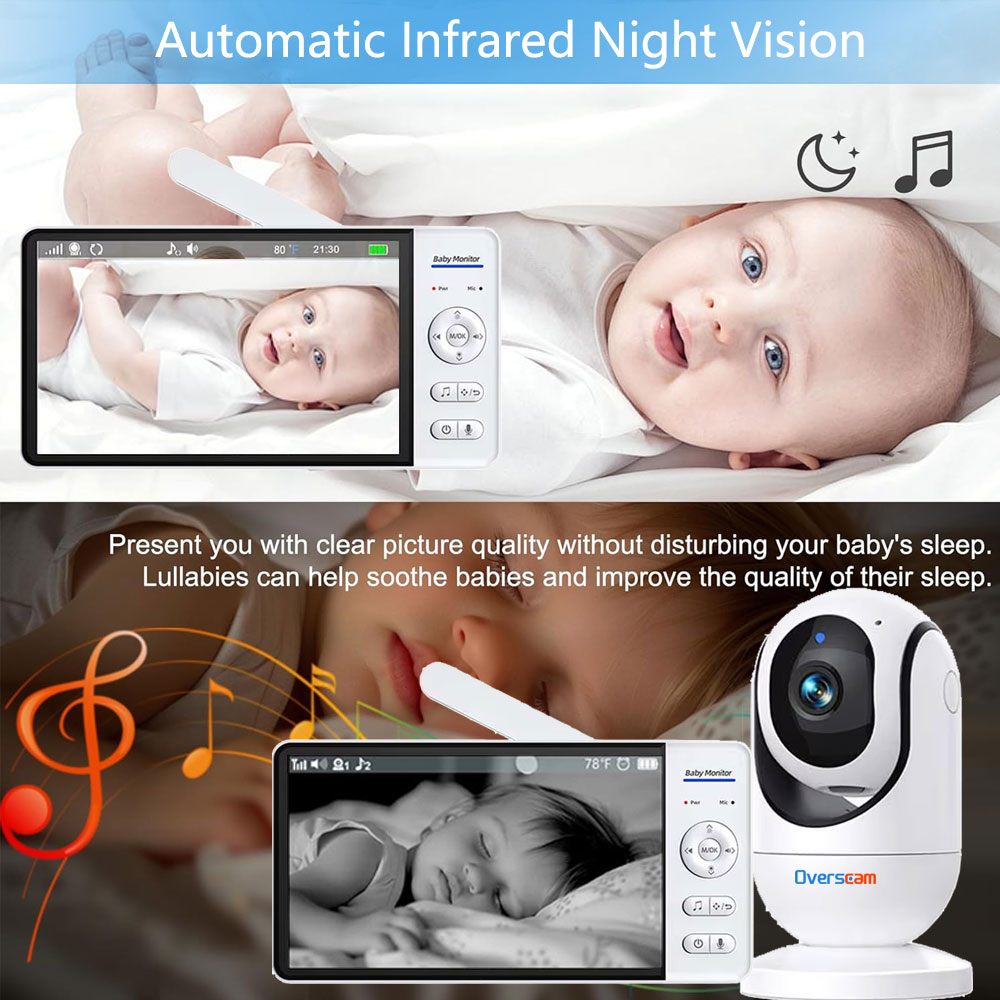 Monitor Bayi Layar 7.0 Inci Ba - Audio Detect Music ulasan dan harga
