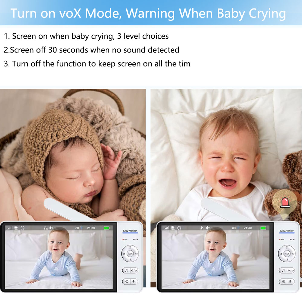 Monitor Bayi Layar 7.0 Inci Ba - Audio Detect Music ulasan dan harga