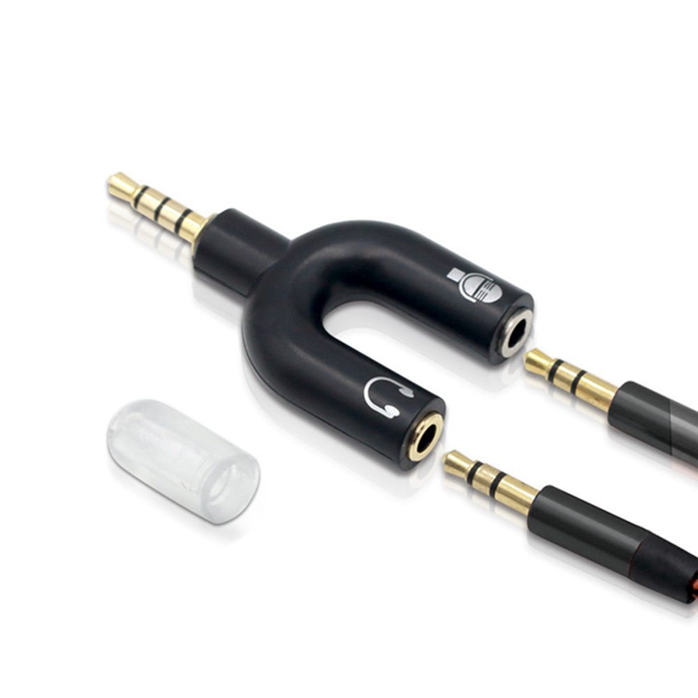 Mikrofon Headphone 3.5mm, adap - Audio Music Splitter ulasan dan harga