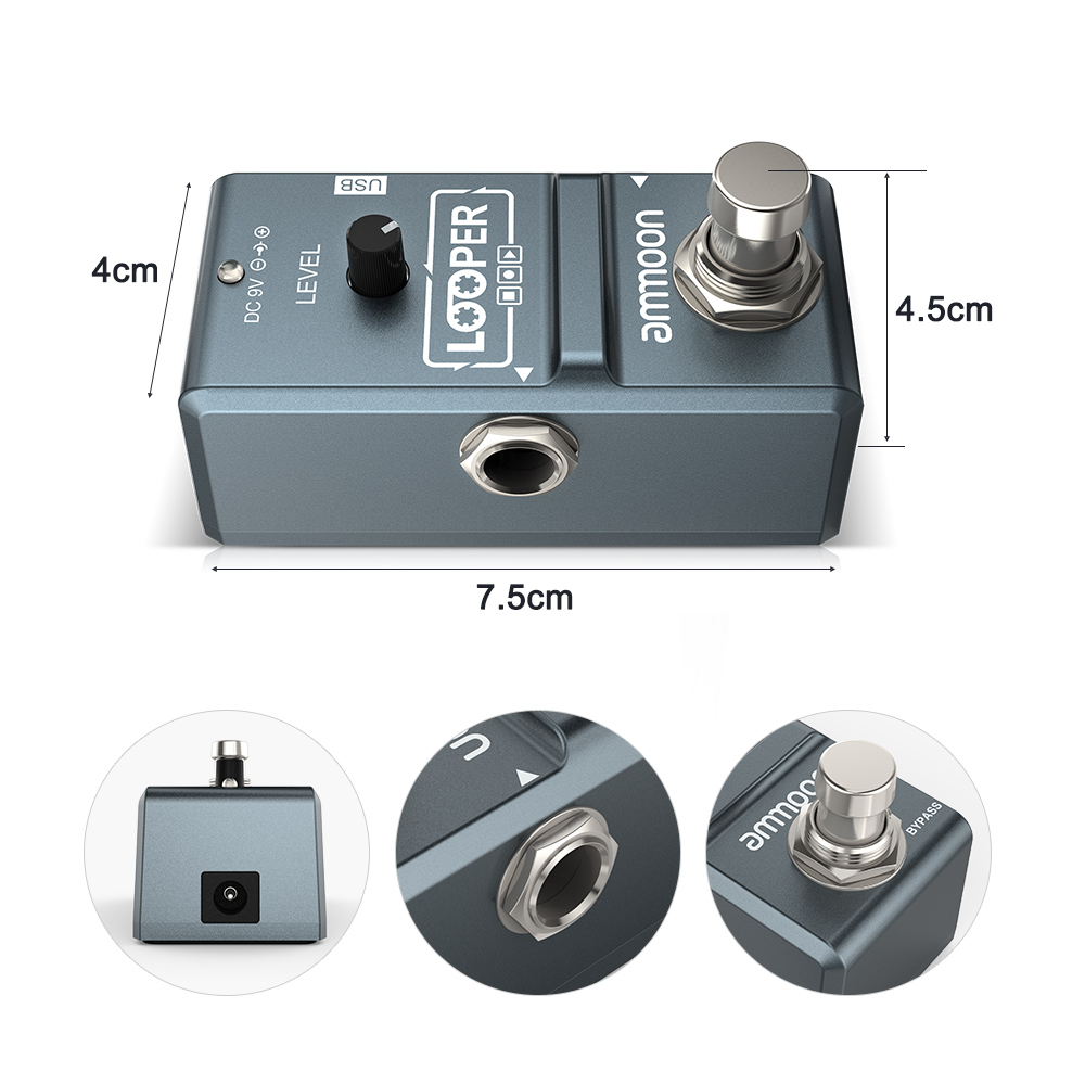 Ammoon AP-09 Pedal efek gitar  - Looper Pedal Guitar ulasan dan harga