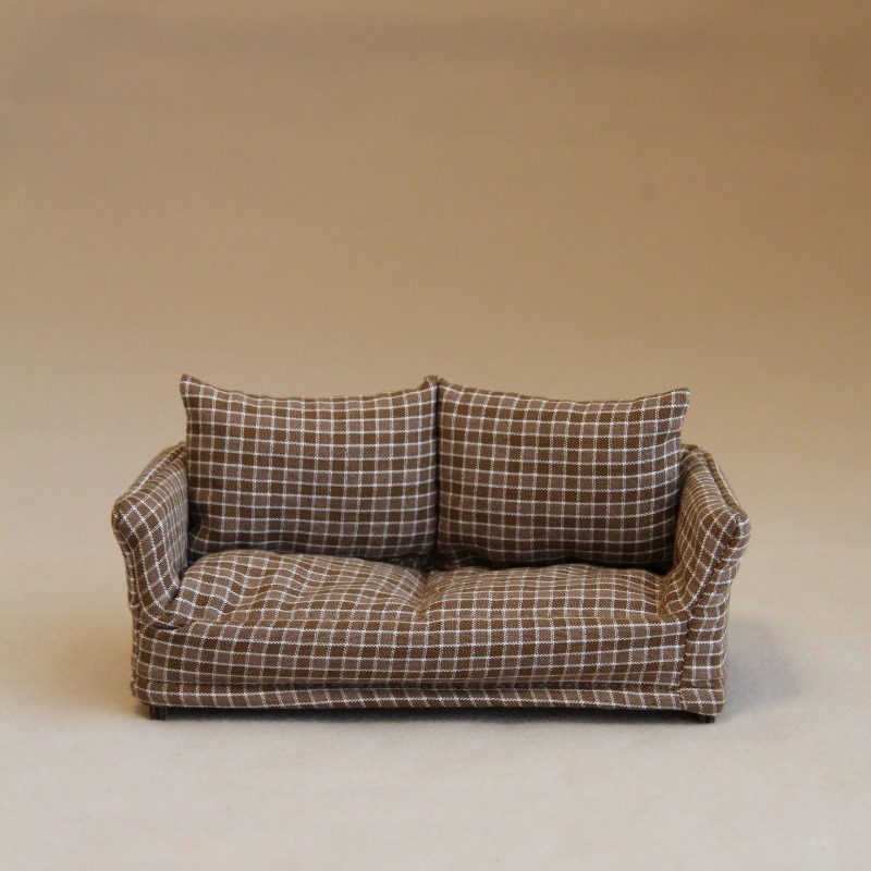 Sofa Miniatur Antik Kain Kotak - Audio Music Live ulasan dan harga