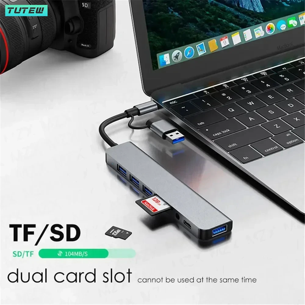 Hub USB C 8 in 1, Splitter USB - Audio Music Splitter ulasan dan harga