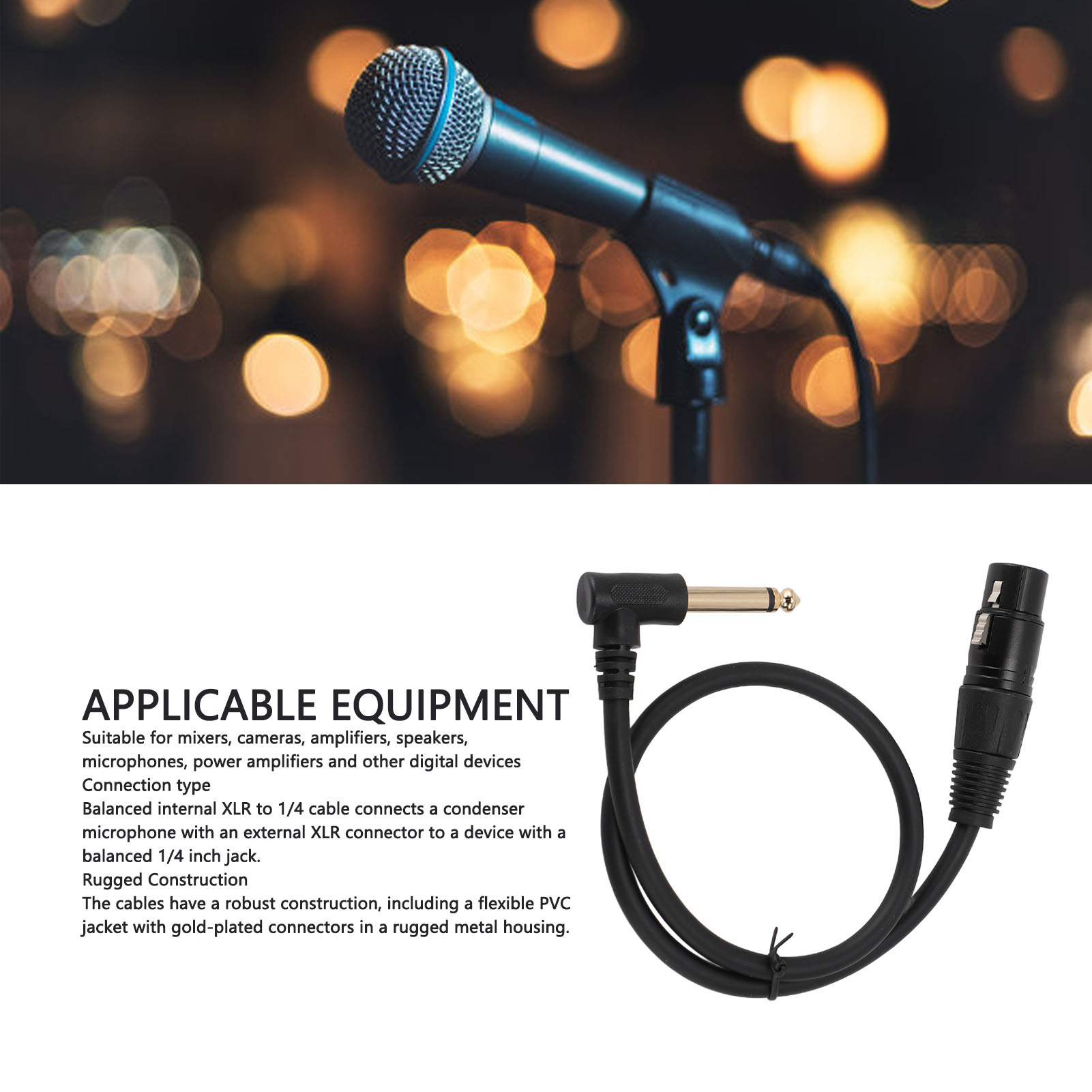 Kabel XLR Female ke 6.35mm Bal - Cable Xlr Balanced ulasan dan harga