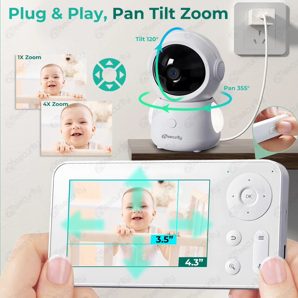 2K Monitor Bayi WiFi dengan La - Audio Detect Music ulasan dan harga