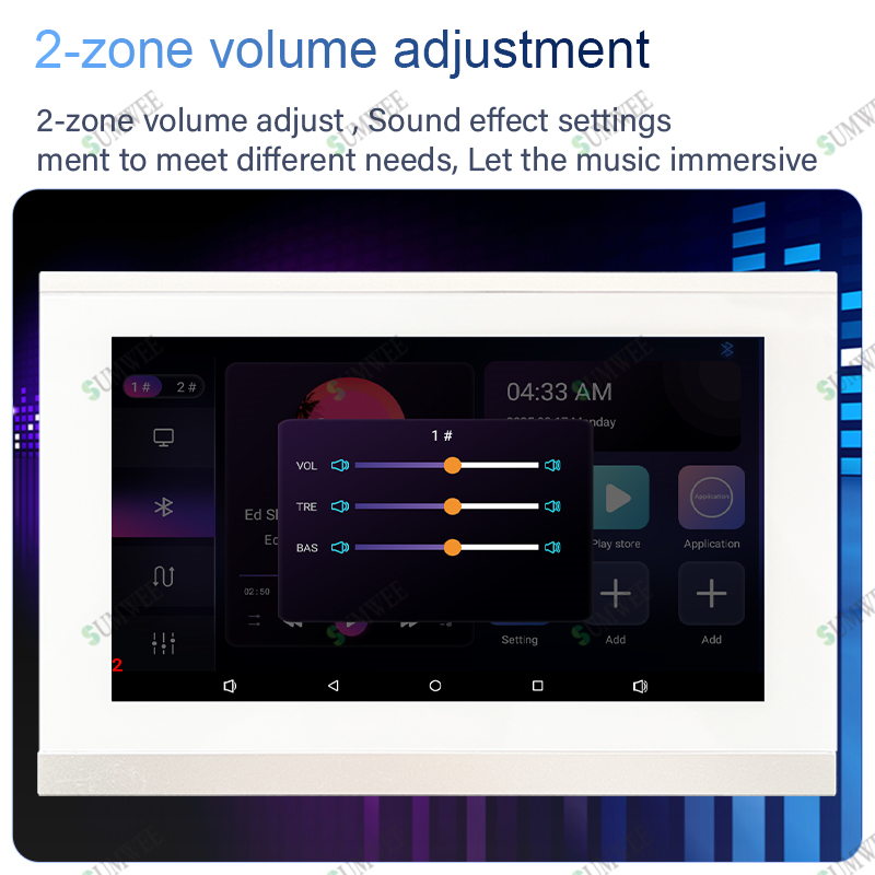 Layar Sentuh 7 Inci 2 Zona Amp - Audio Music In Background ulasan dan harga