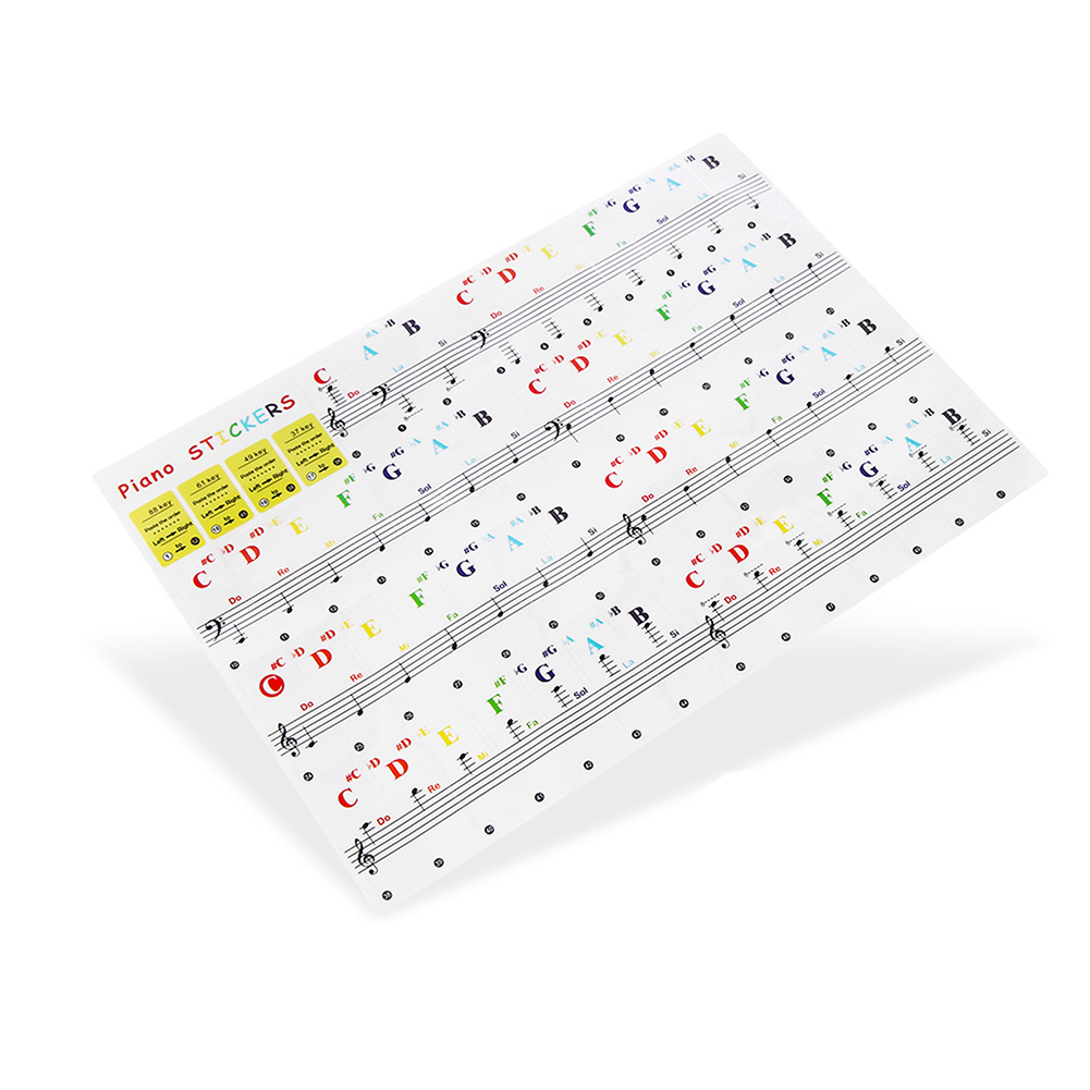 Stiker Keyboard Piano Transpar - Audio Music Notes ulasan dan harga