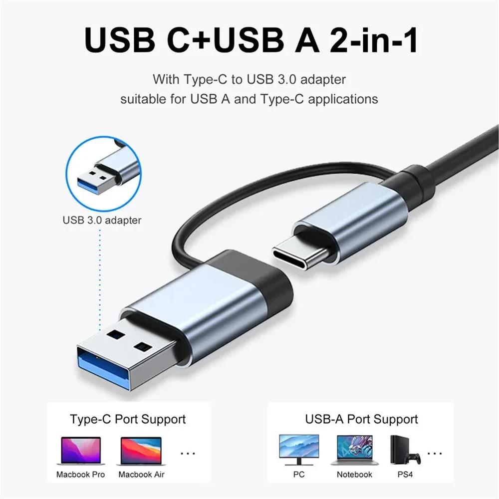 Splitter USB Hub Tipe C 8 In 1 - Audio Music Splitter ulasan dan harga