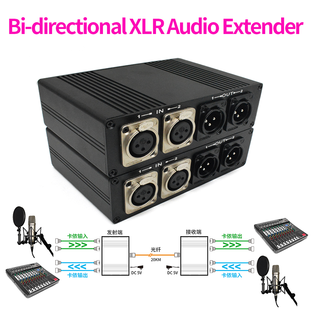 Extender Audio Fiber 2 CH XLR  - Cable Xlr Balanced ulasan dan harga