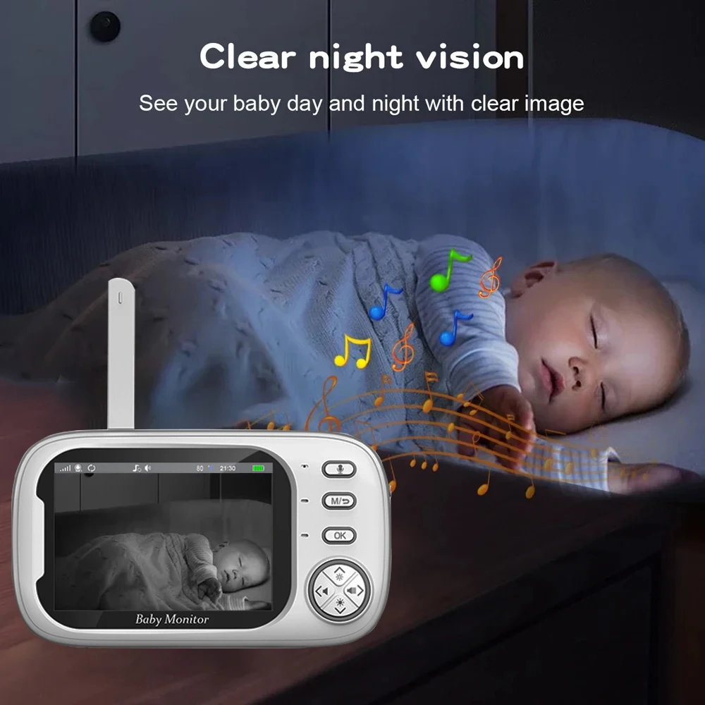 Kamera Pemantau Bayi LCD 3,5 I - Audio Detect Music ulasan dan harga