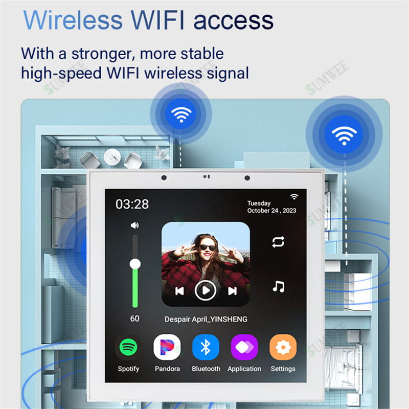 TUYA Smart Home 4 Inch Android - Audio Music In Background ulasan dan harga