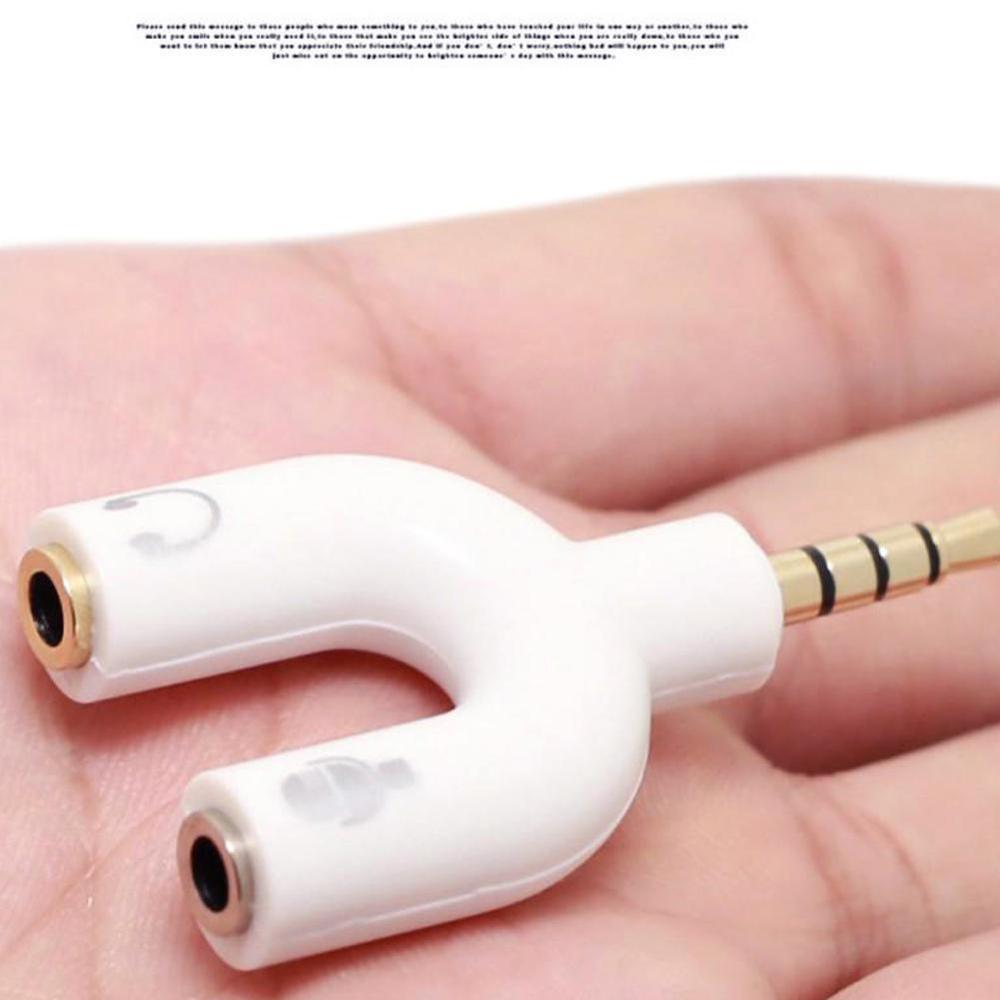1 Buah Adaptor Tipe U Ganda 3. - Audio Music Splitter ulasan dan harga