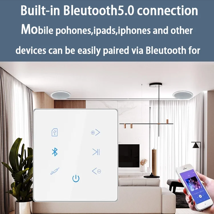 Amplifier Dinding Bluetooth, p - Audio Music In Background ulasan dan harga