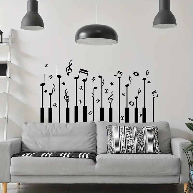 Stiker dinding kreatif, 1 buah - Audio Music Notes ulasan dan harga