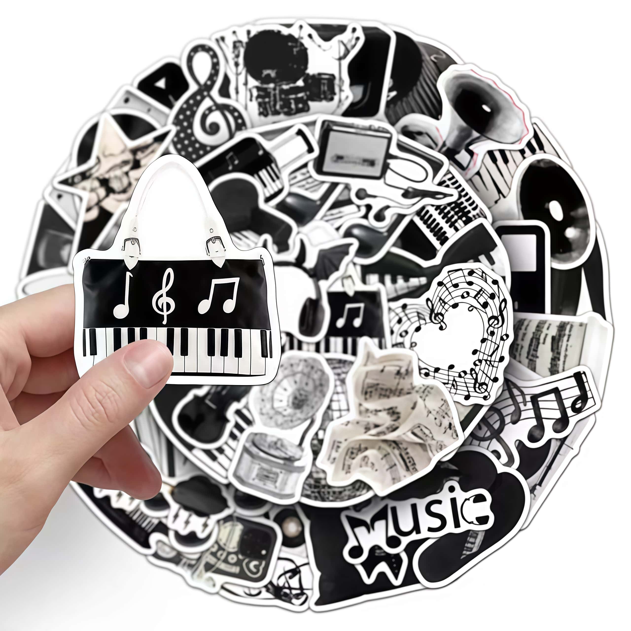 50 Buah Stiker Alat Musik Hita - Audio Music Notes ulasan dan harga