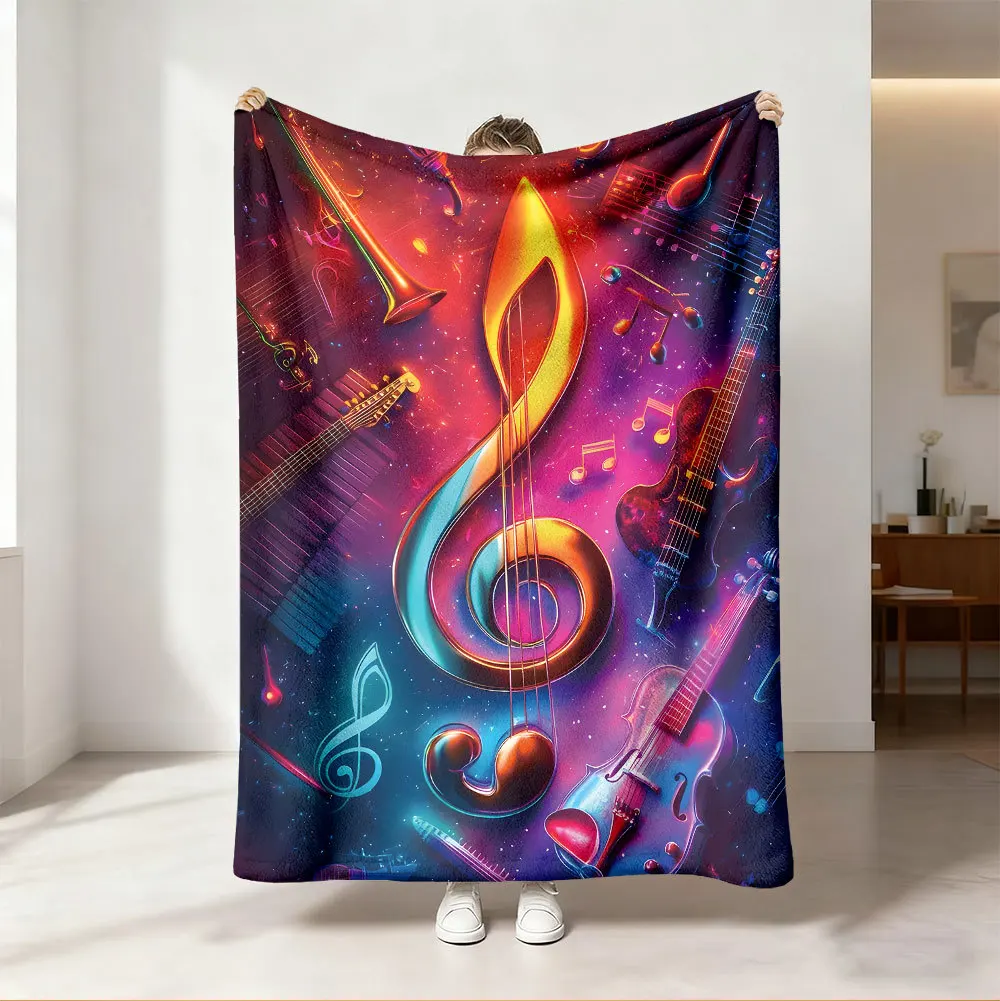 Selimut Lempar Motif Pelangi N - Audio Music Notes ulasan dan harga
