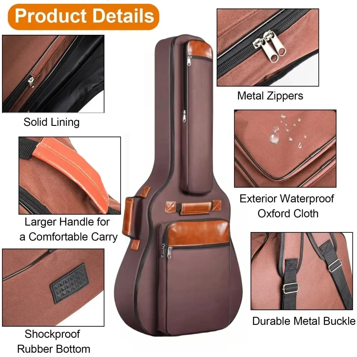 Tas Gitar Akustik 41 Inch 10mm - Guitar Strap Padded ulasan dan harga