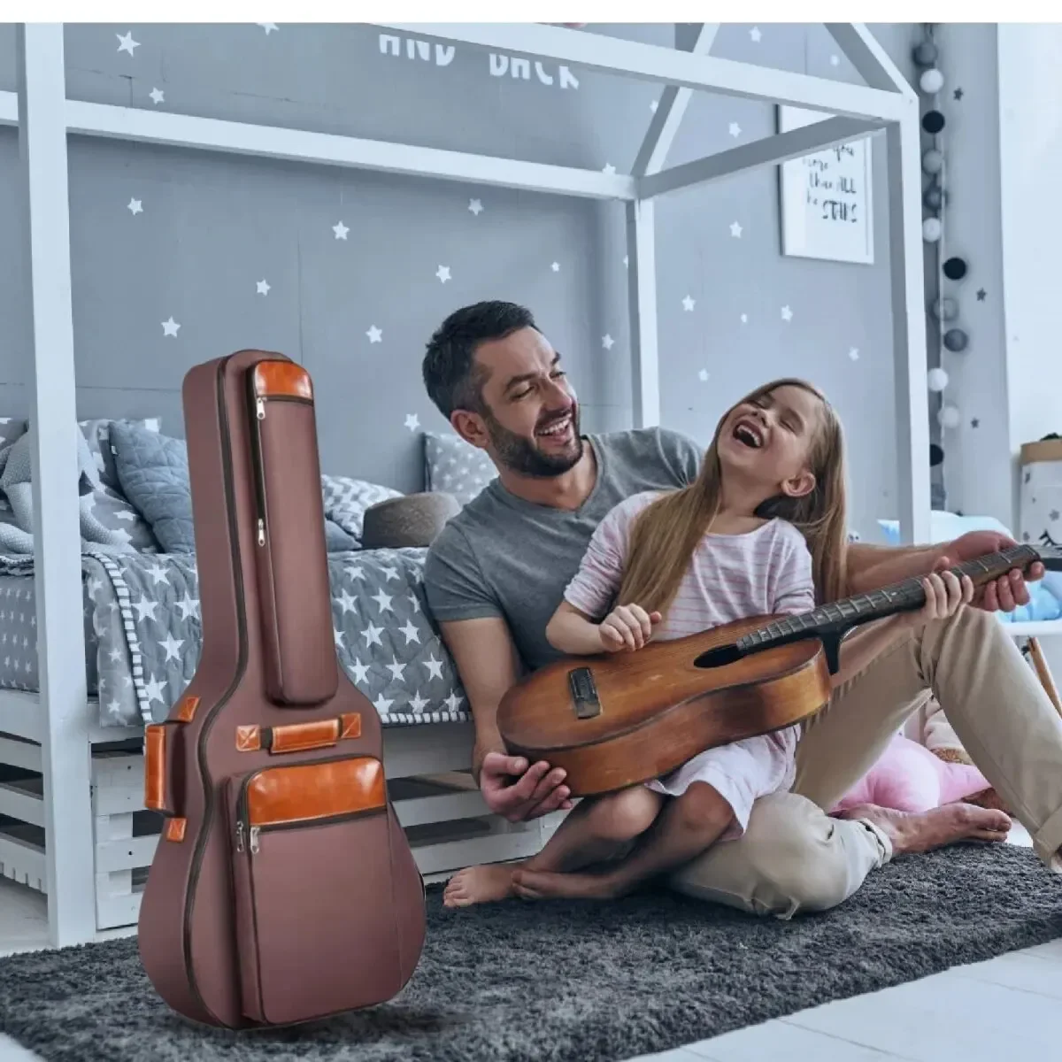 Tas Gitar Akustik 41 Inch 10mm - Guitar Strap Padded ulasan dan harga