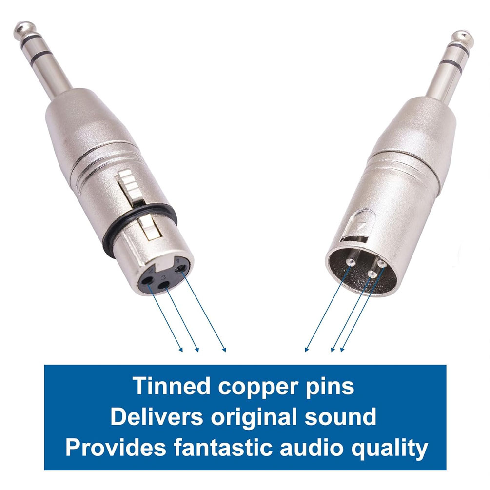 2PCS Set Adaptor TRS ke XLR 1/ - Cable Xlr Balanced ulasan dan harga