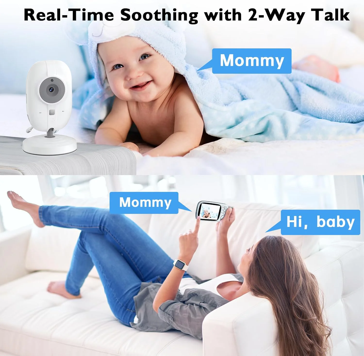 Monitor Bayi Video 2.4G untuk  - Audio Detect Music ulasan dan harga